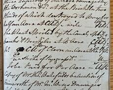 DSC00951 Extract from the land valuer's notebook recording compensation paid to landowners for damage caused during canal cutting